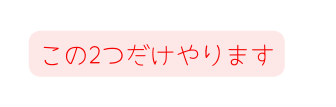 この2つだけやります